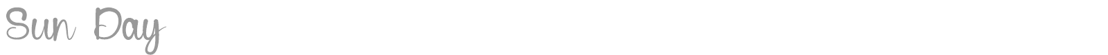 Sun Day font preview